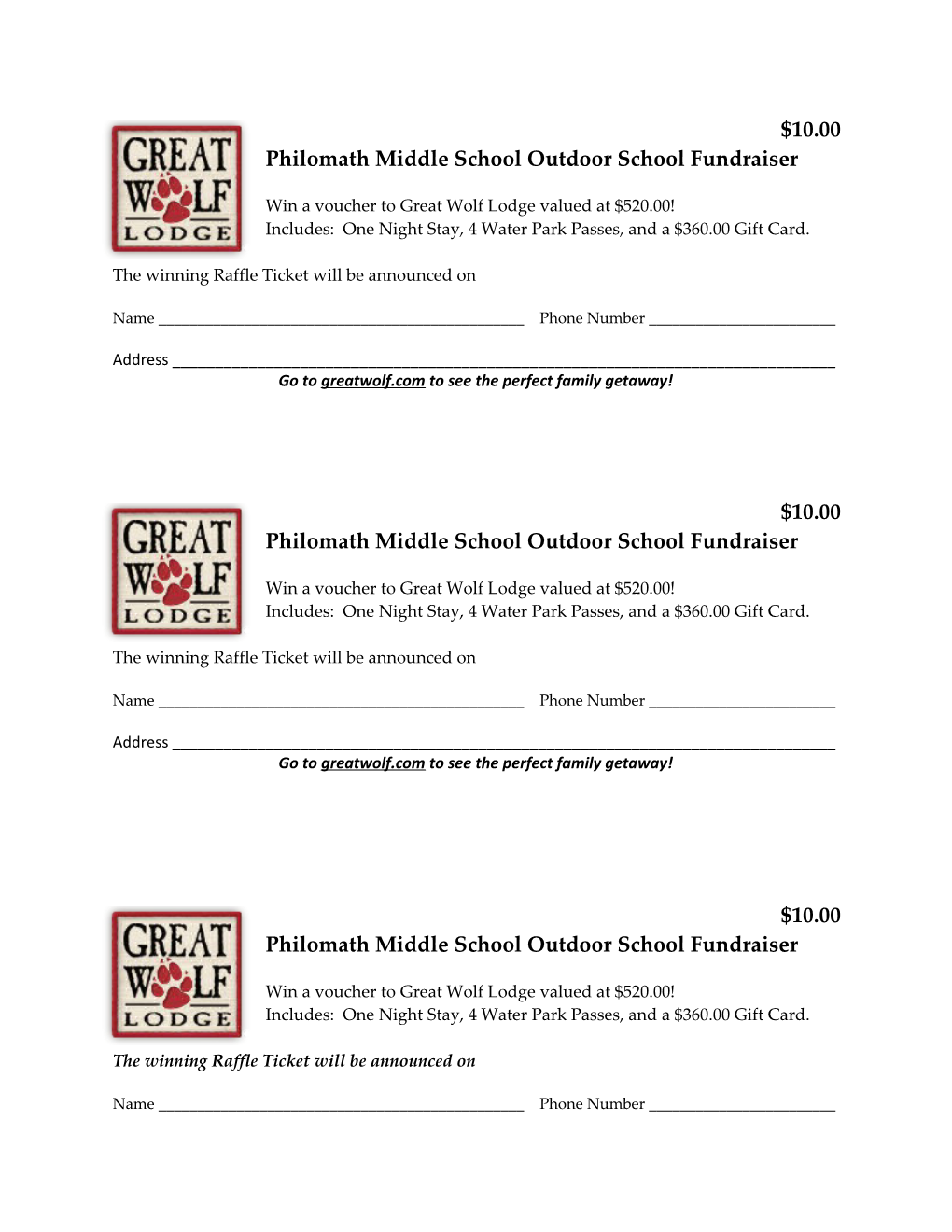 Philomath Middle School Outdoor School Fundraiser