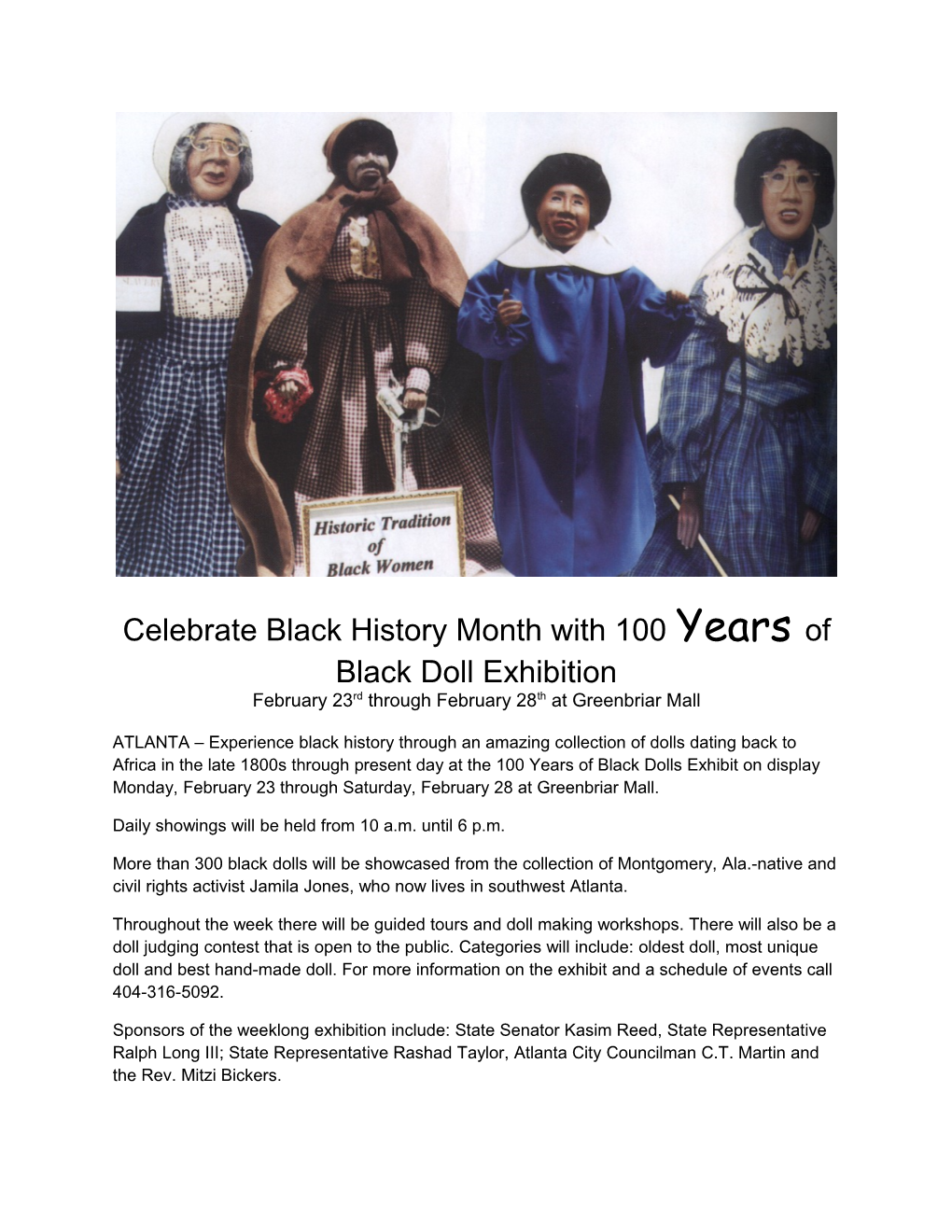 Celebrate Black History Month with 100 Years of Black Doll Exhibition