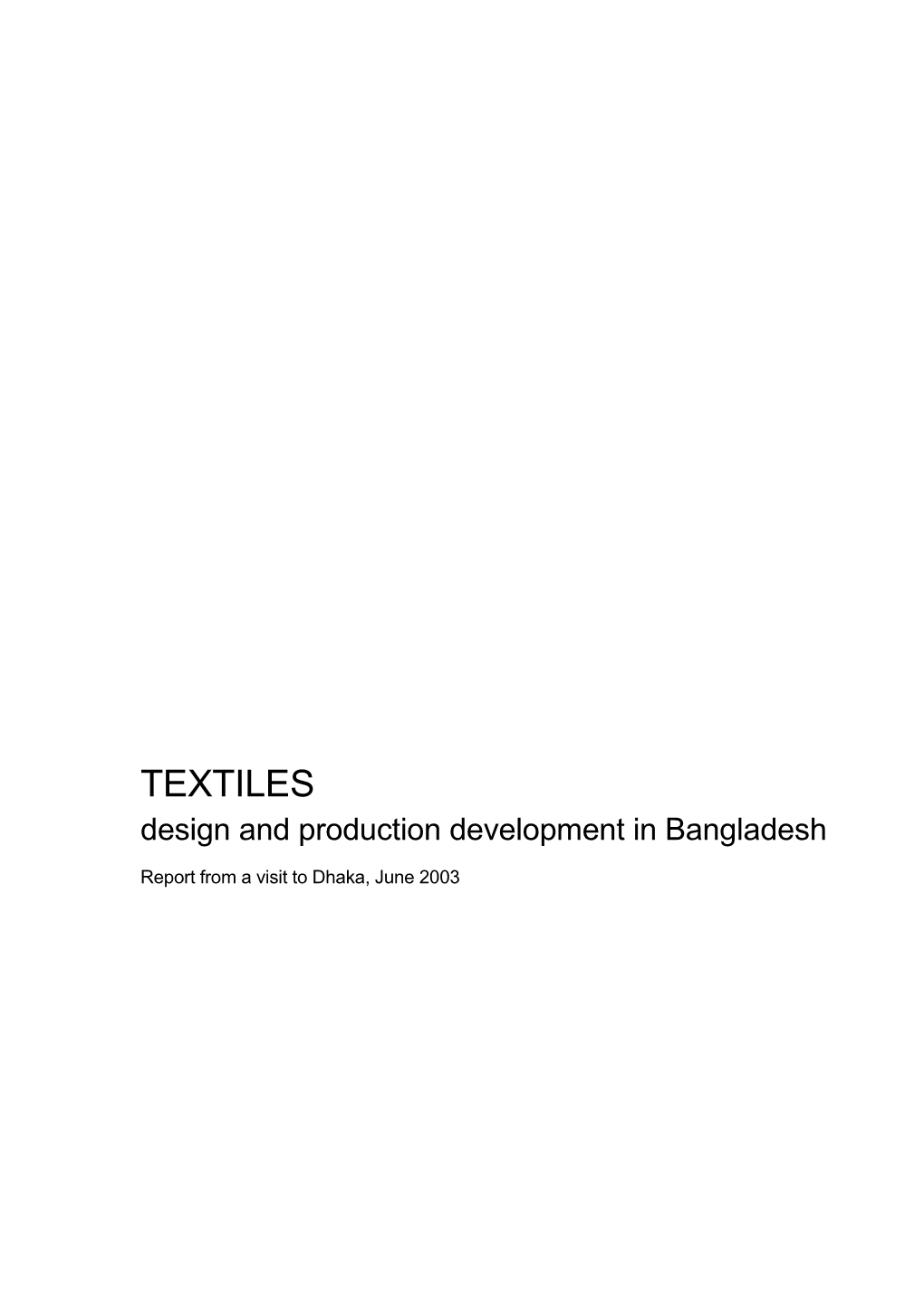 Textile Production In Bangladesh