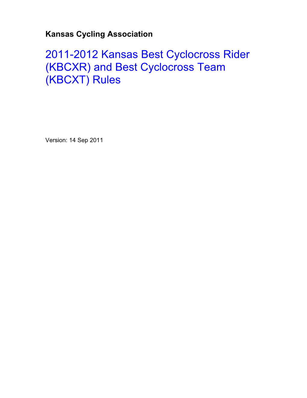 Kansas Cycling Association