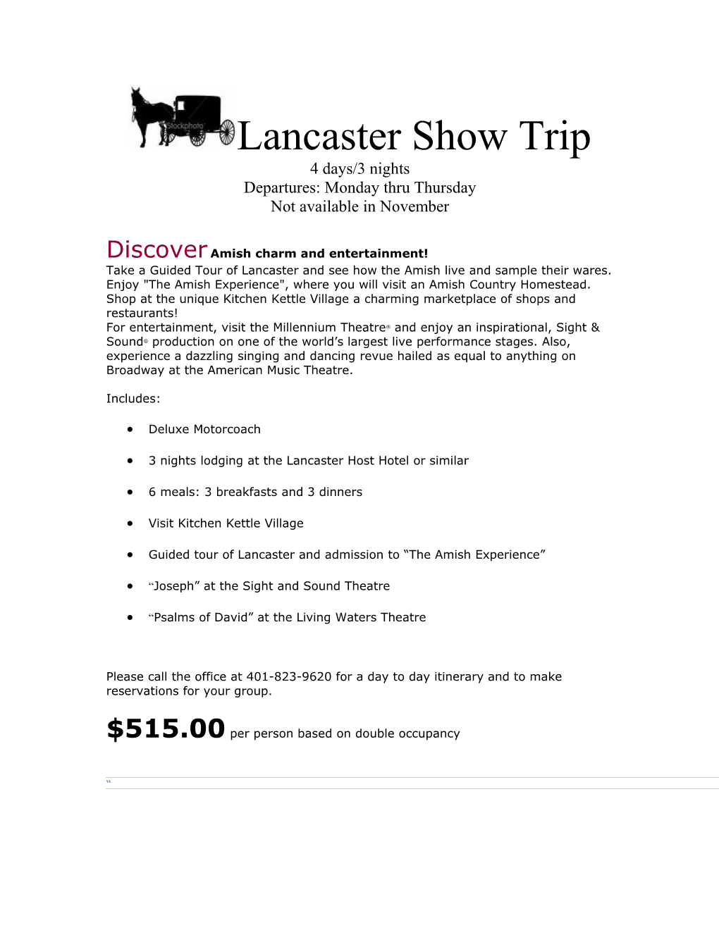 Lancaster Show Trip