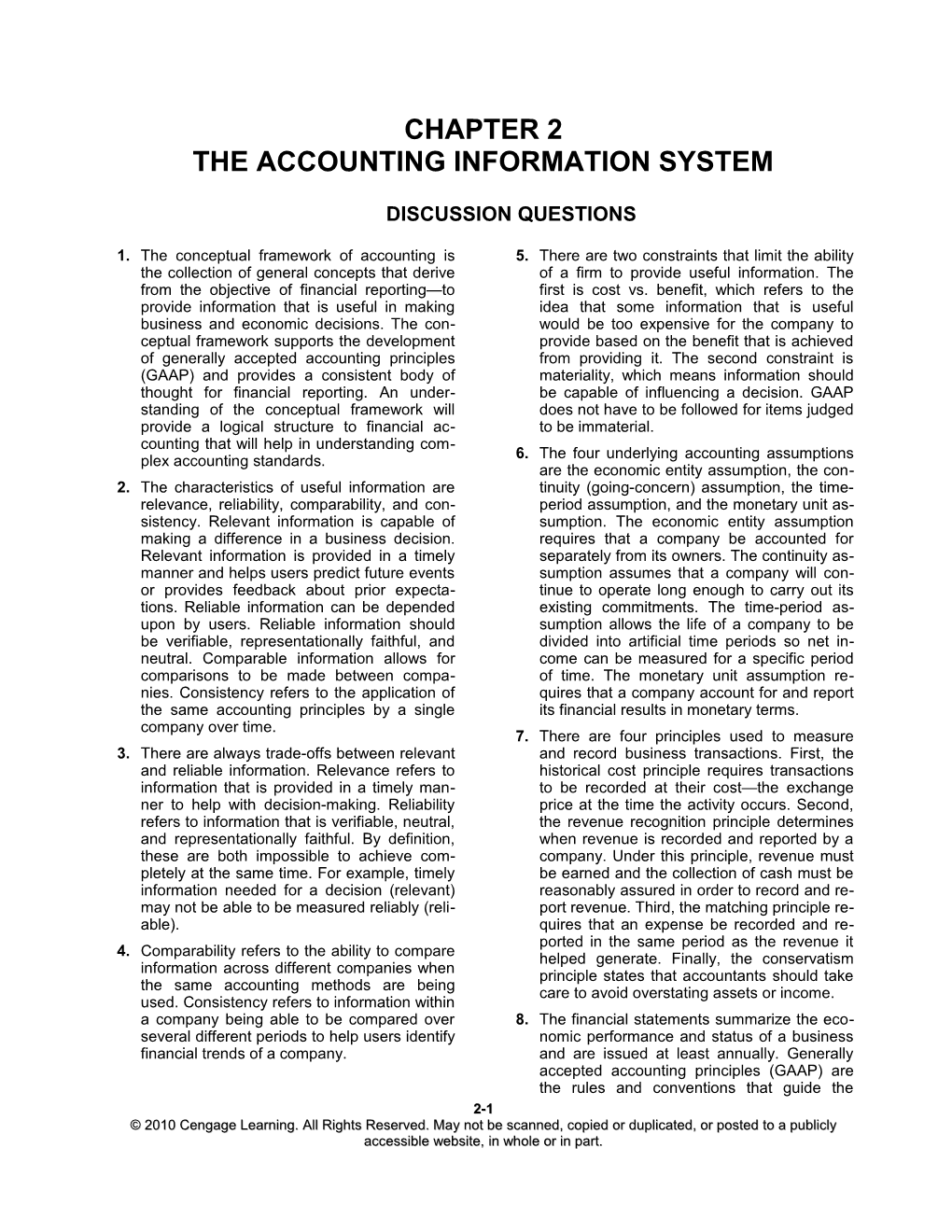 The Accounting Information System