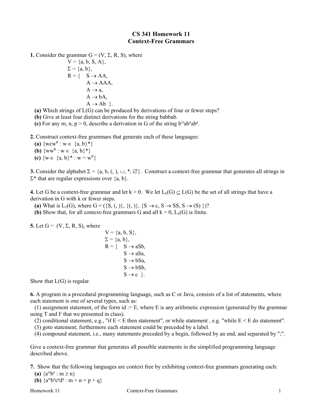 Context-Free Grammars s1