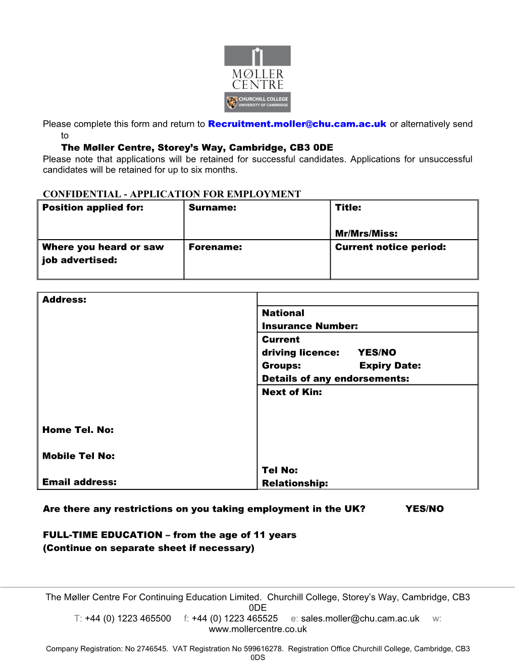 Confidential - Application for Employment s1