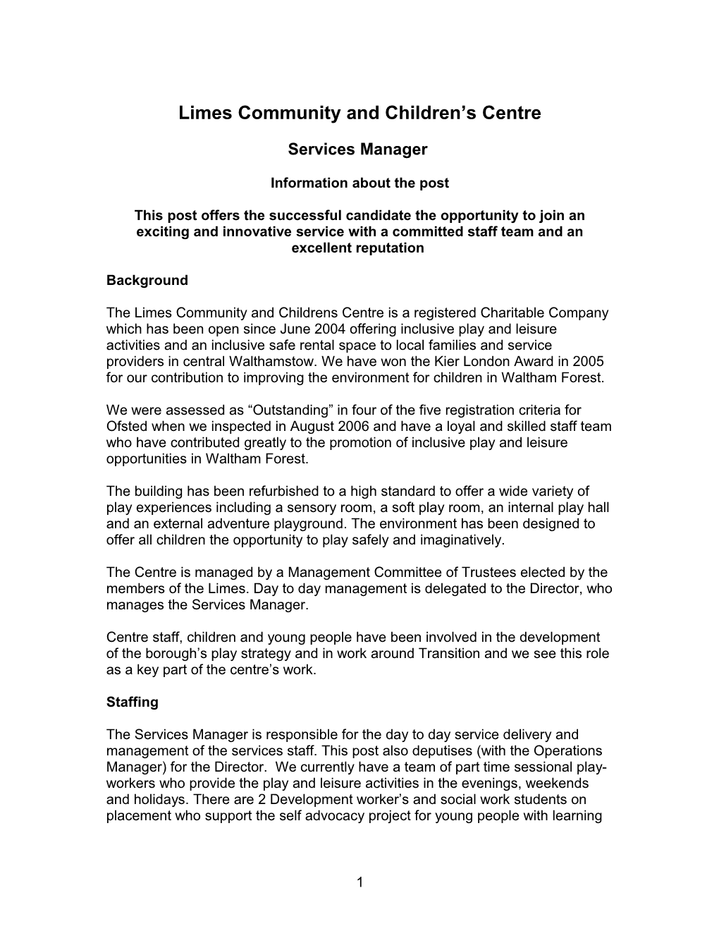 Limes Community and Children S Centre