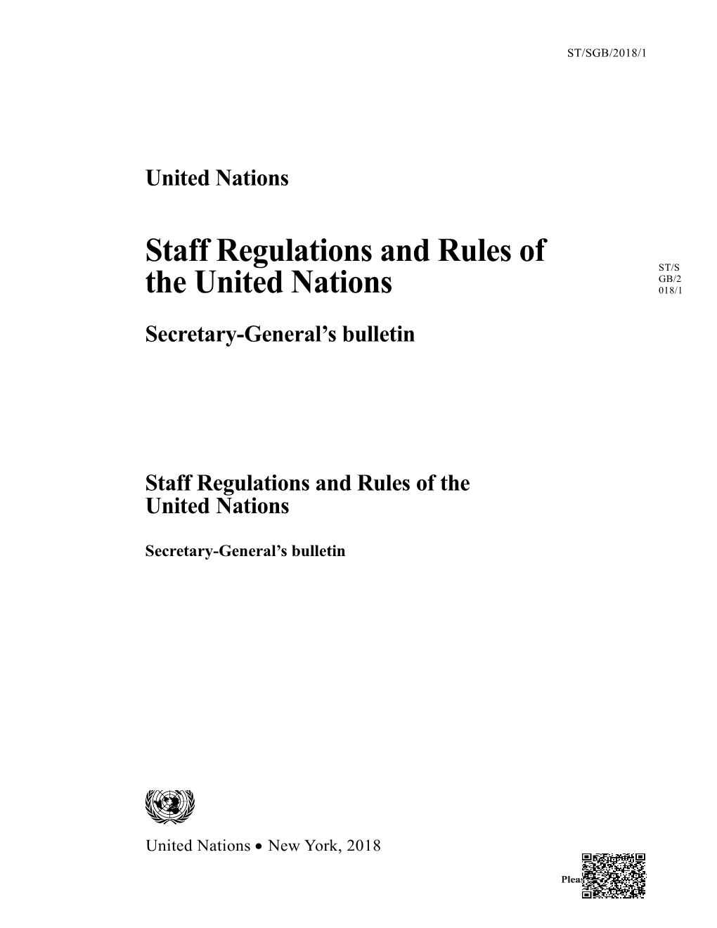Staff Regulations and Rules of the United Nations s1