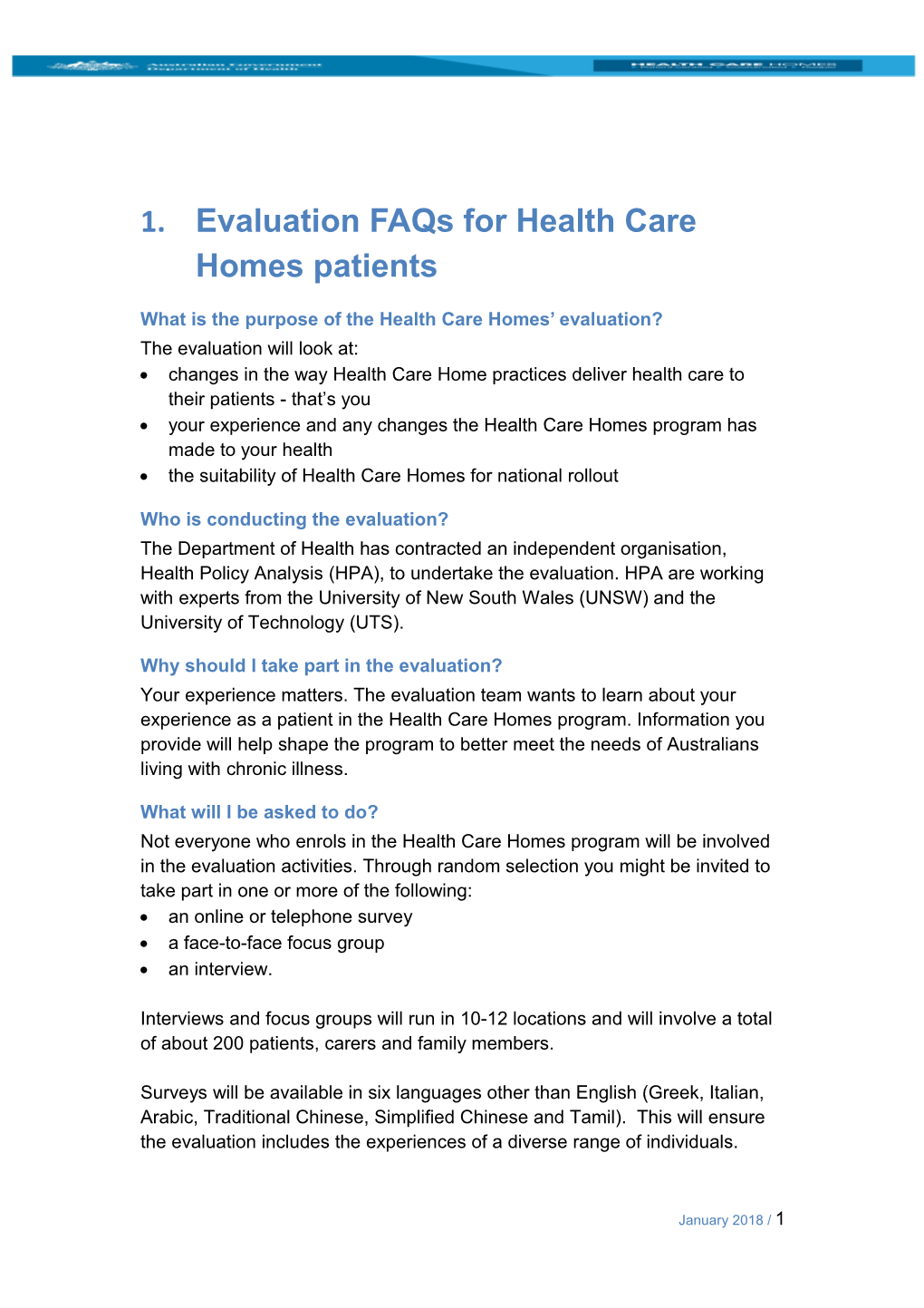 Evaluation Faqs for Consumers