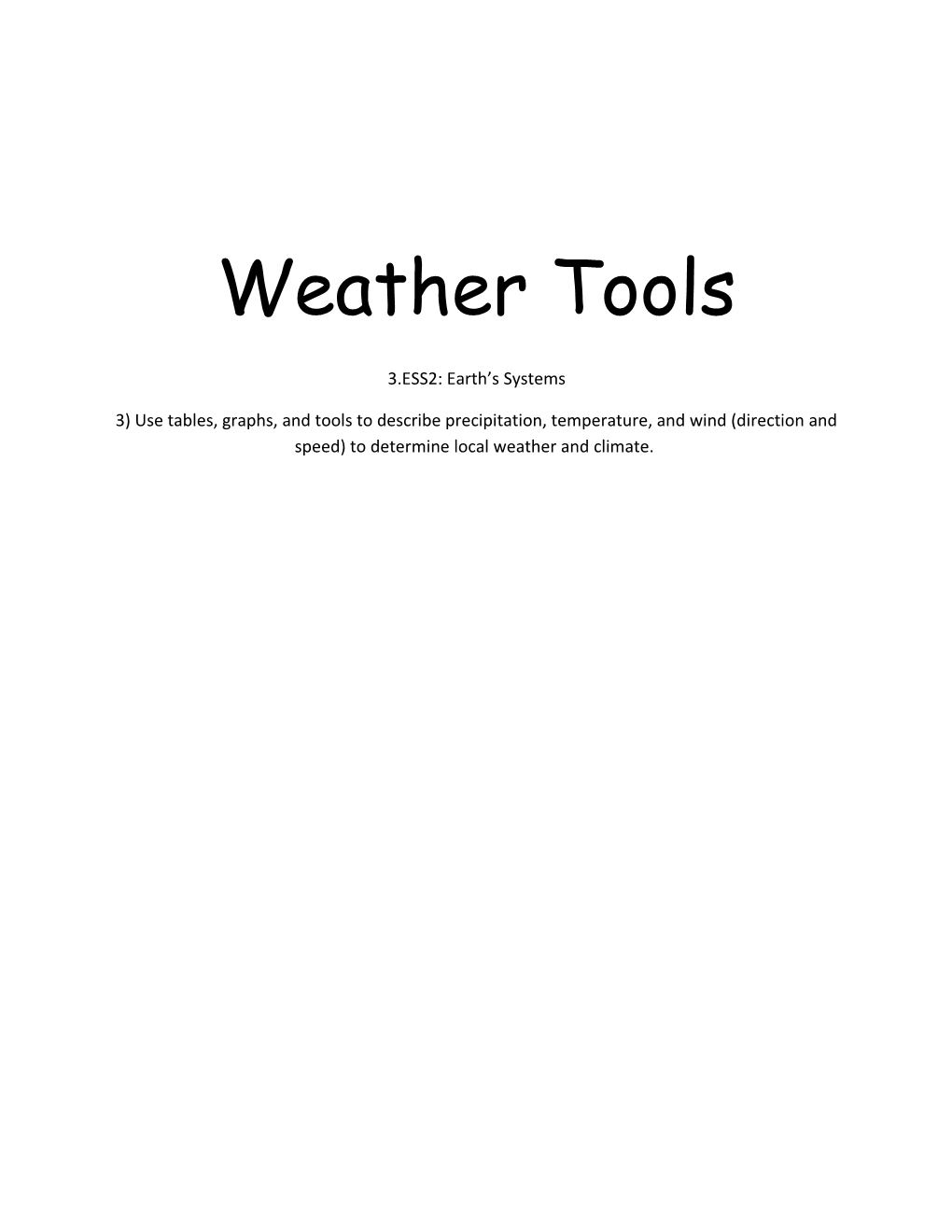 Weather Tools