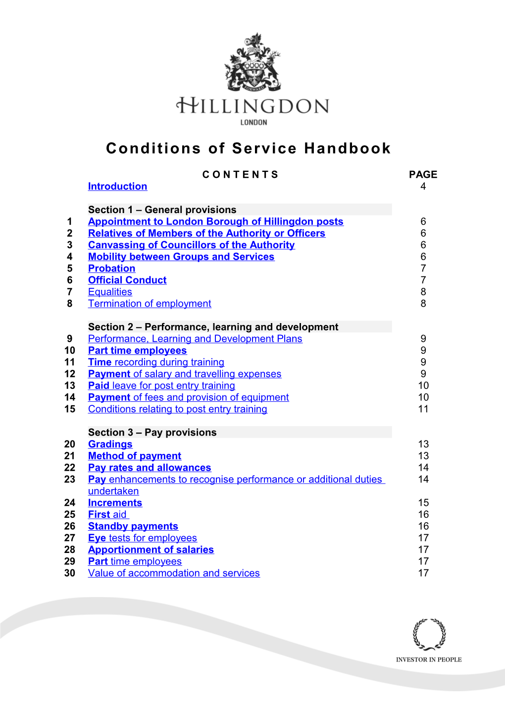 Conditions of Service Handbook