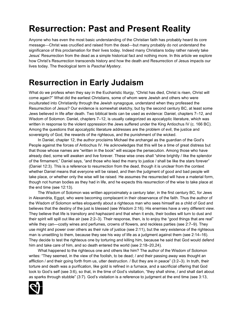Resurrection: Past and Present Realitypage 1