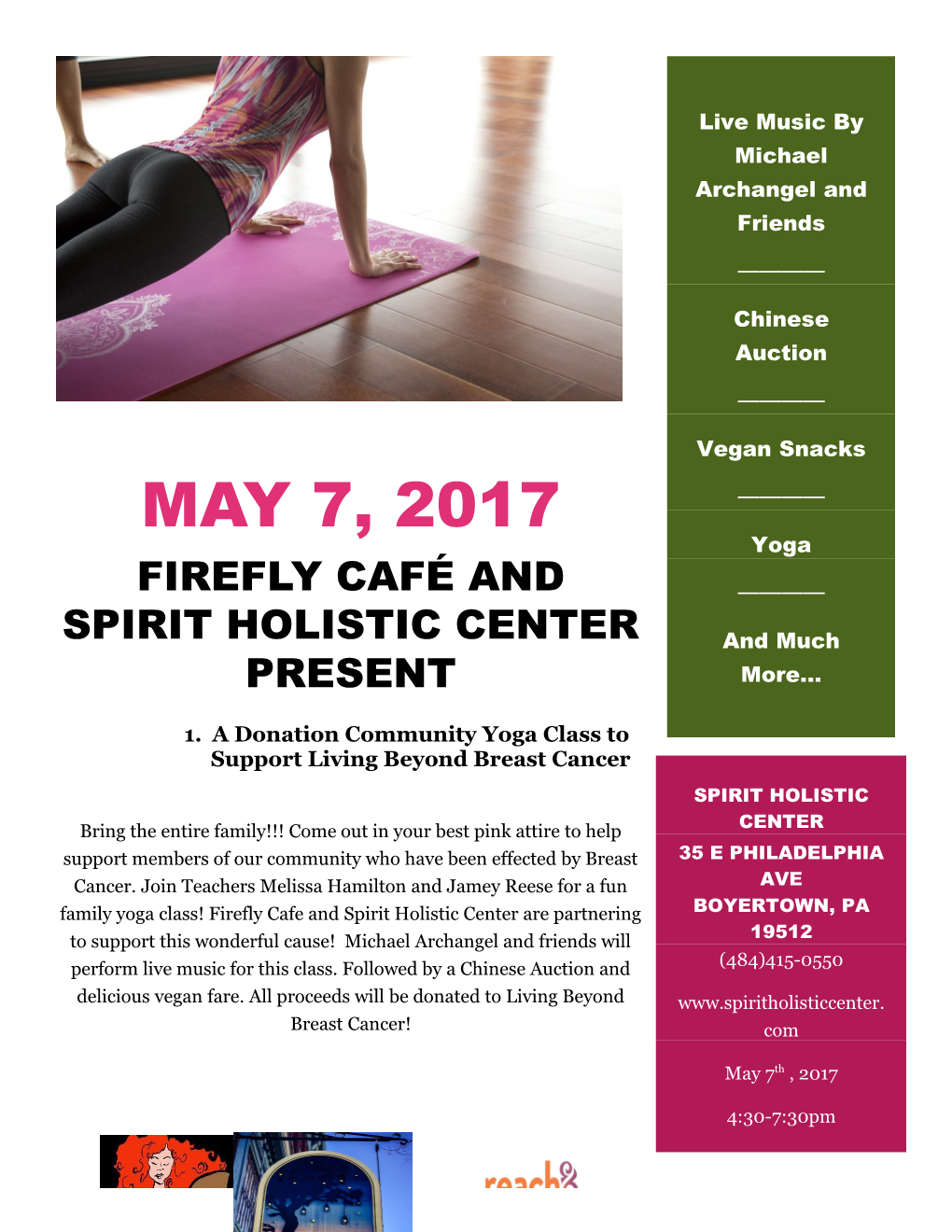 A Donation Community Yoga Class to Support Living Beyond Breast Cancer