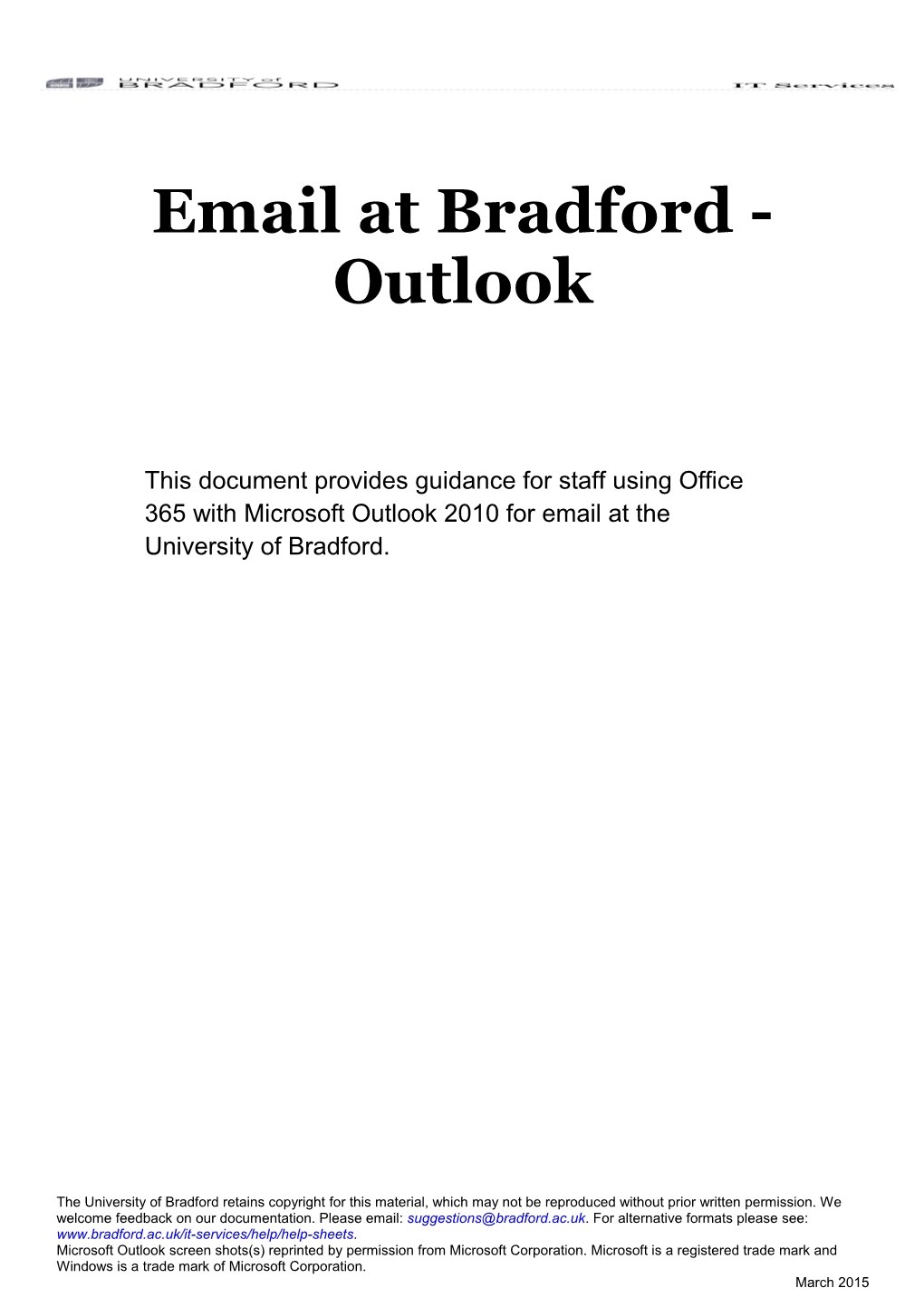 Email at Bradford - Outlook