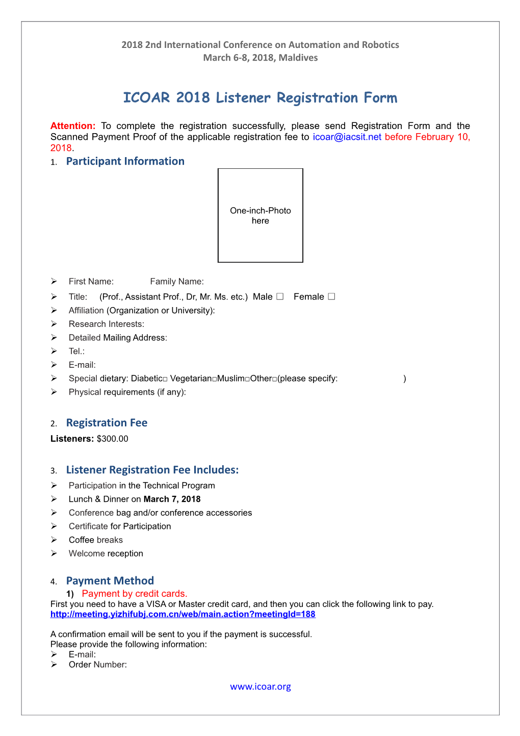 2018 2Nd International Conference on Automation and Robotics