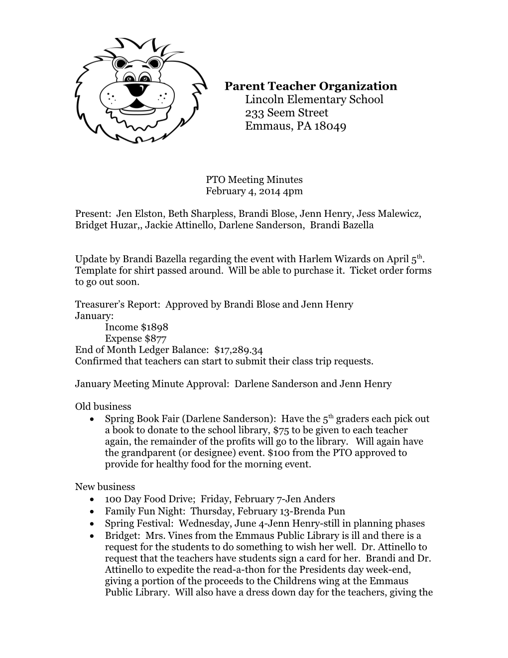 Parent Teacher Organization