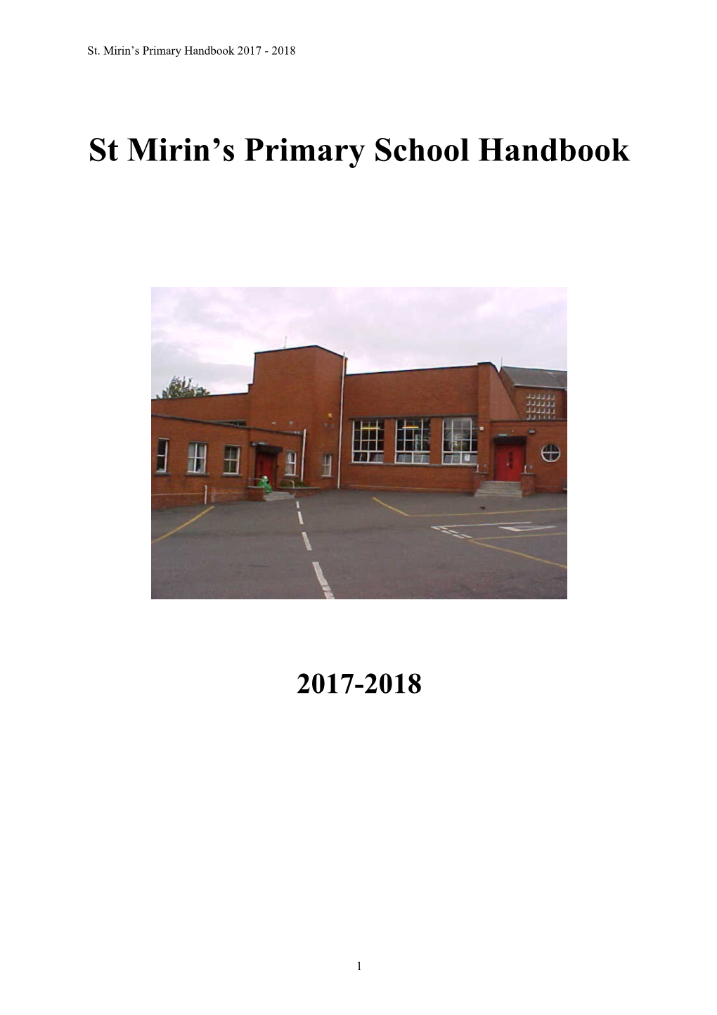 St Mirin S Primary School Handbook