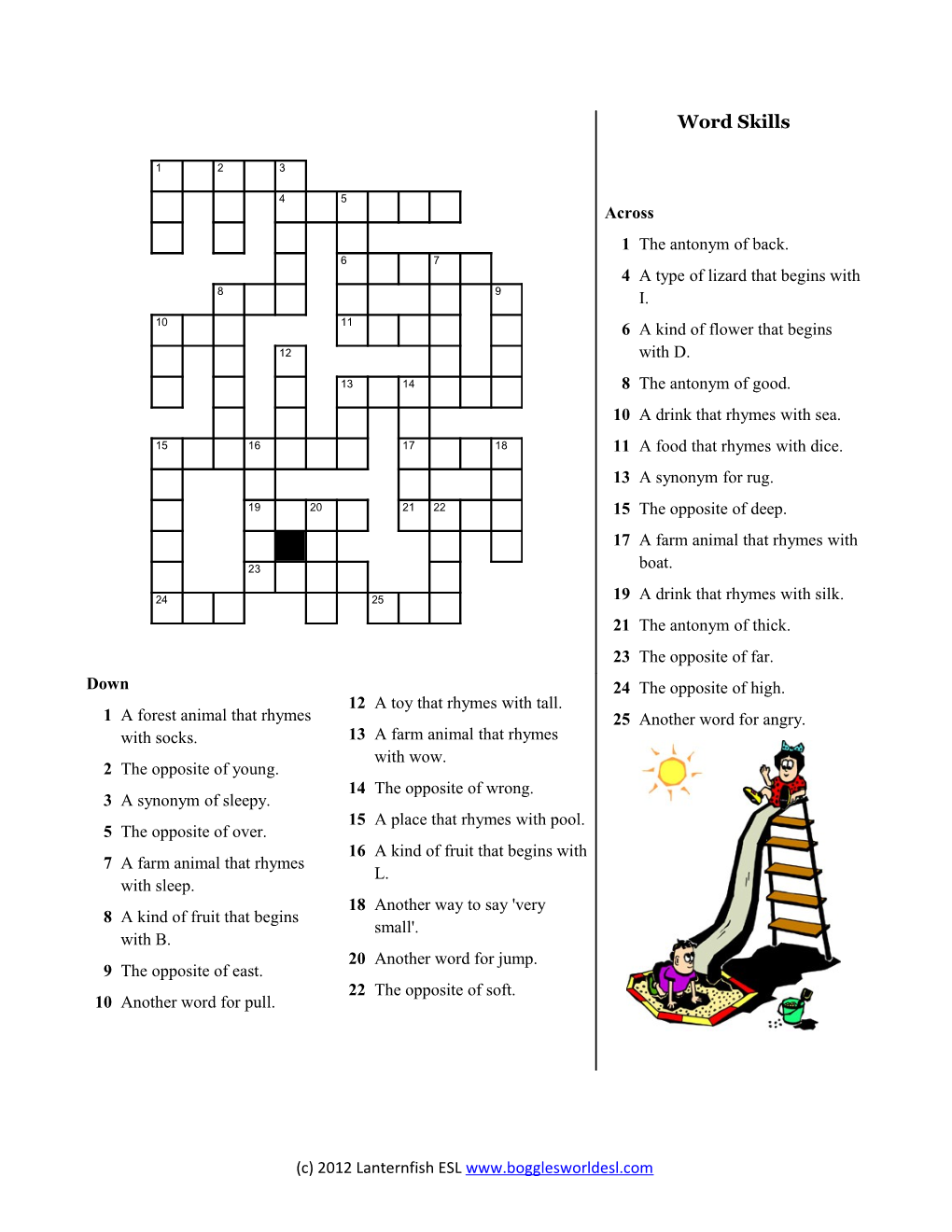 Relative Clauses Crossword s2