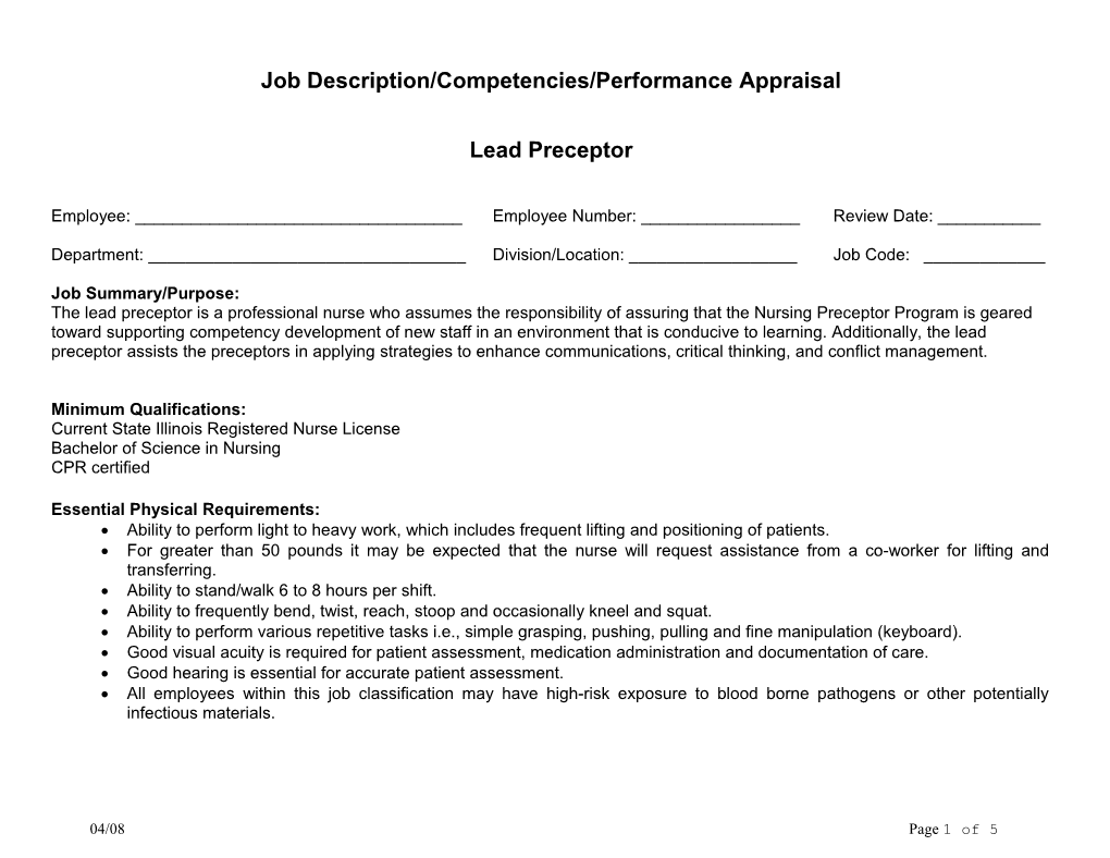 Job Description/Competencies/Performance Appraisal s1