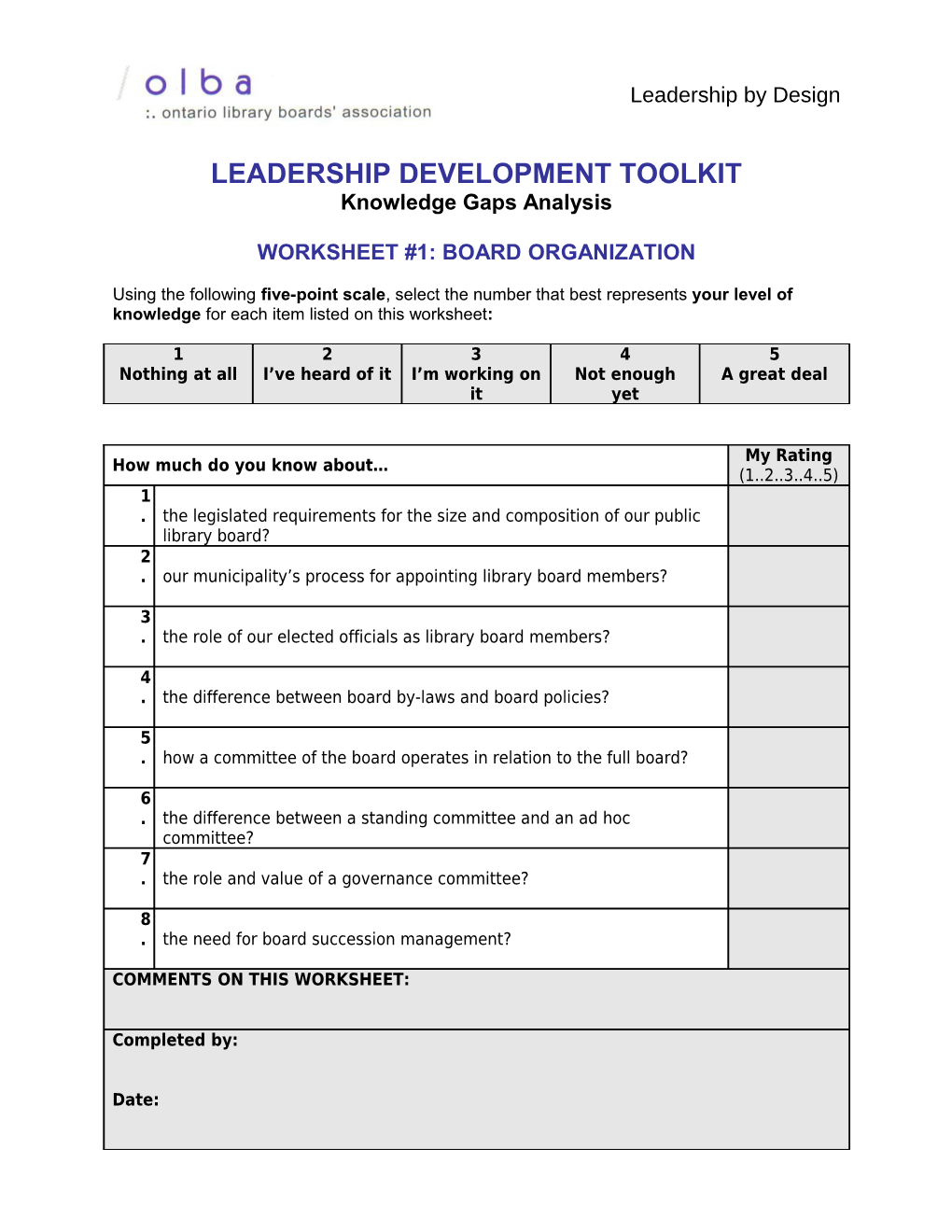 Leadership Development Toolkit