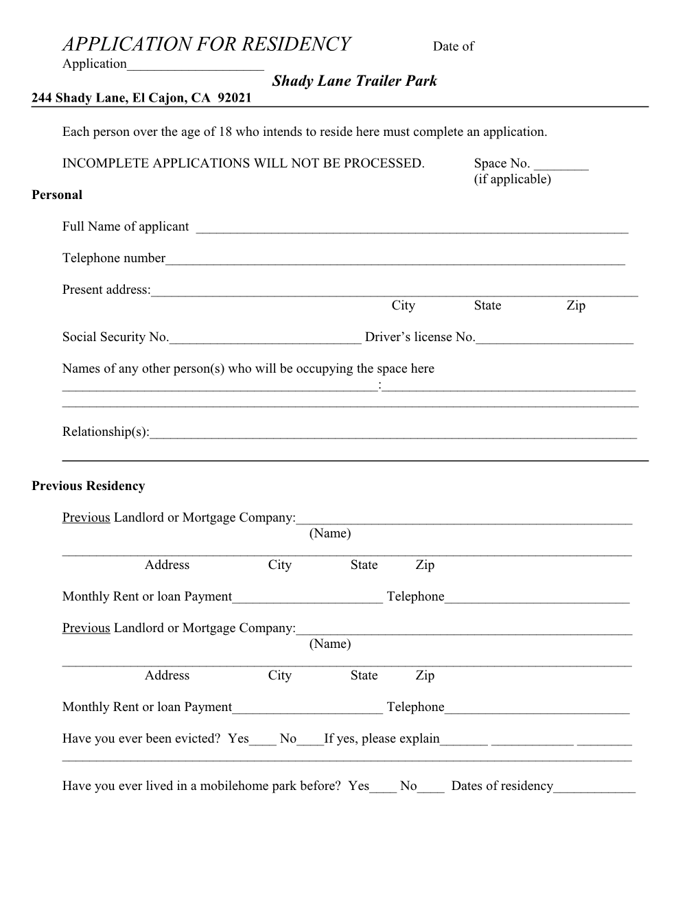 Application for Residency s3