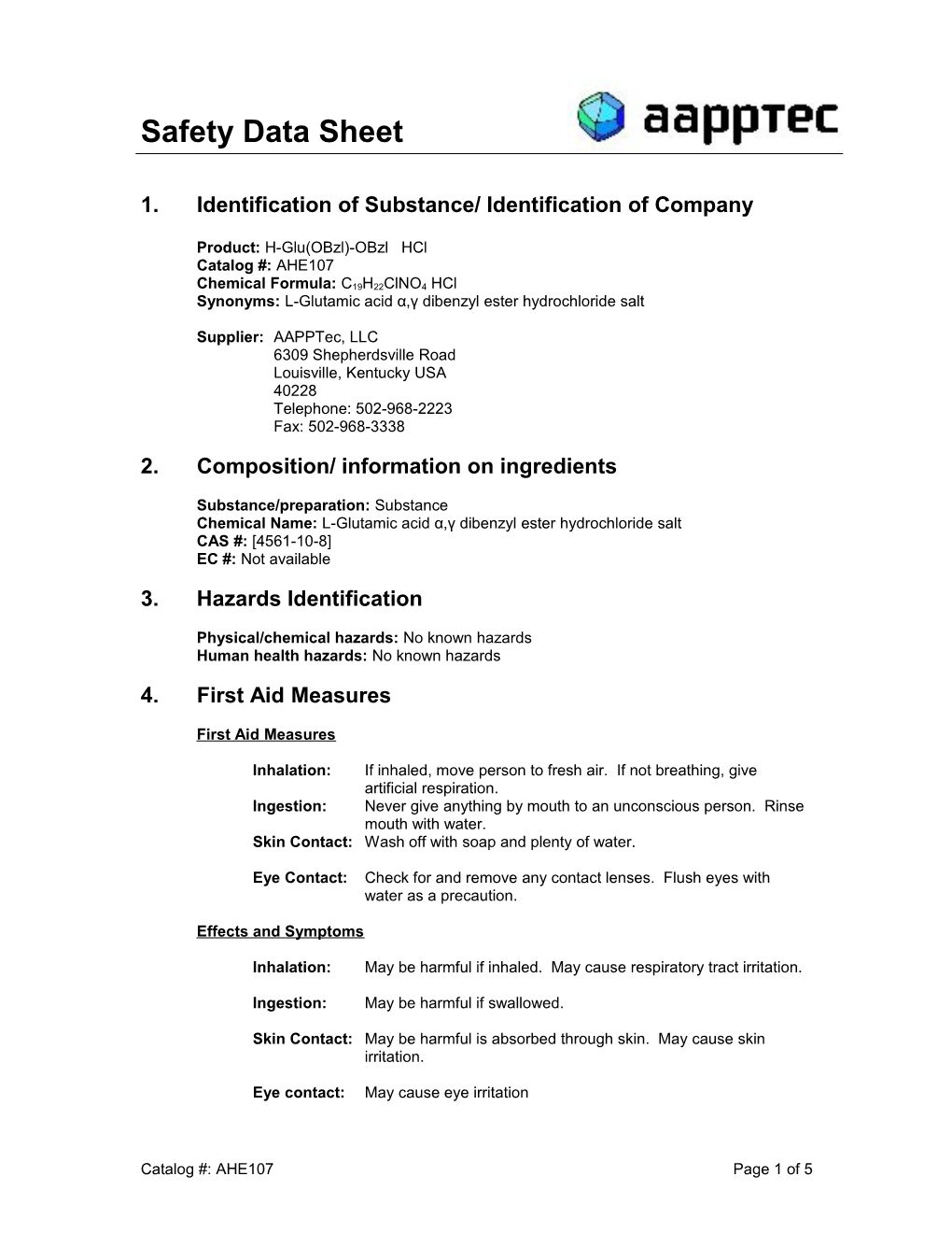 Safety Data Sheet