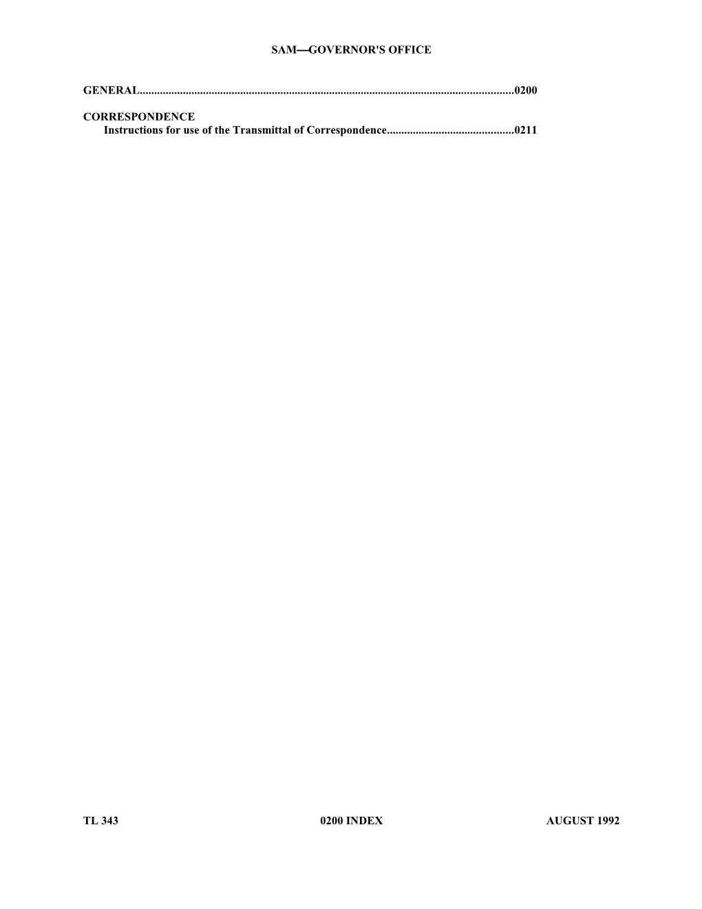 Instructions for Use of the Transmittal of Correspondence 0211