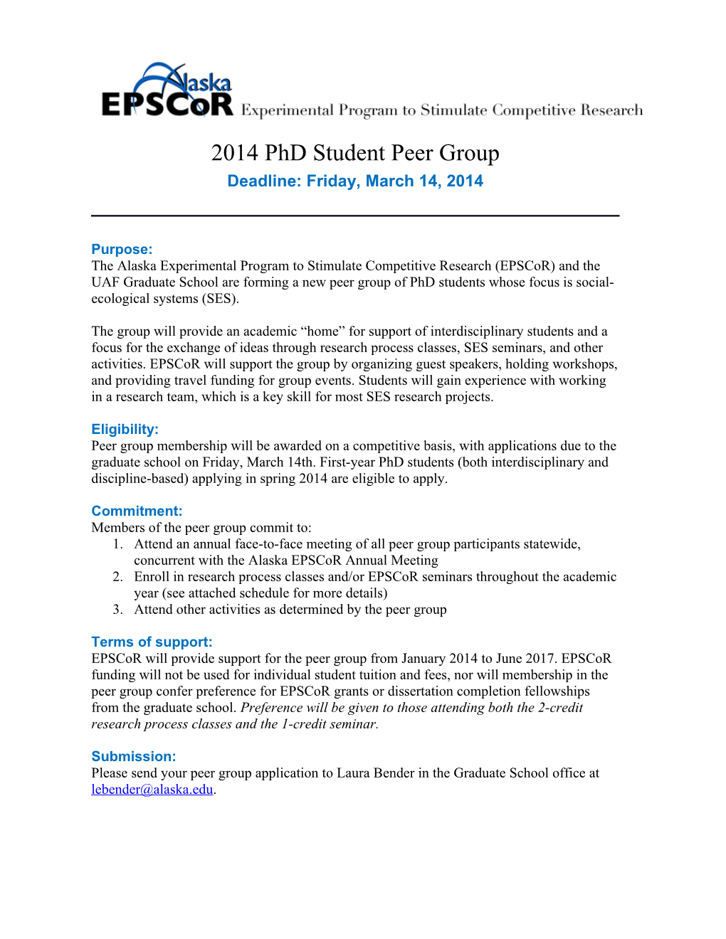 2014 Phd Student Peer Group