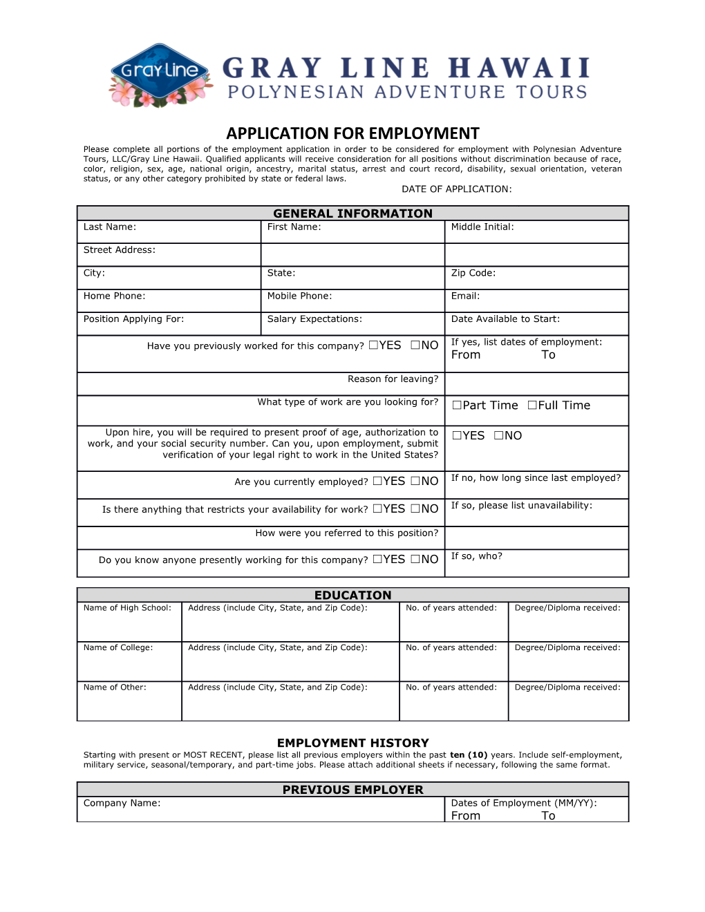 Application for Employment s68