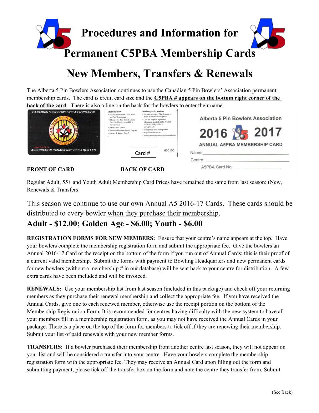 New Permanent C5PBA Membership Cards