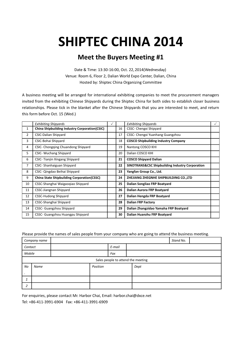 Meet the Buyers Meeting #1