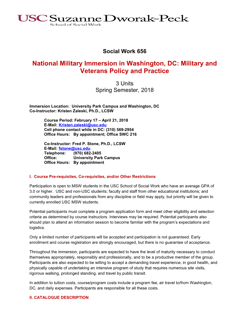 National Military Immersion in Washington, DC: Military and Veterans Policy and Practice