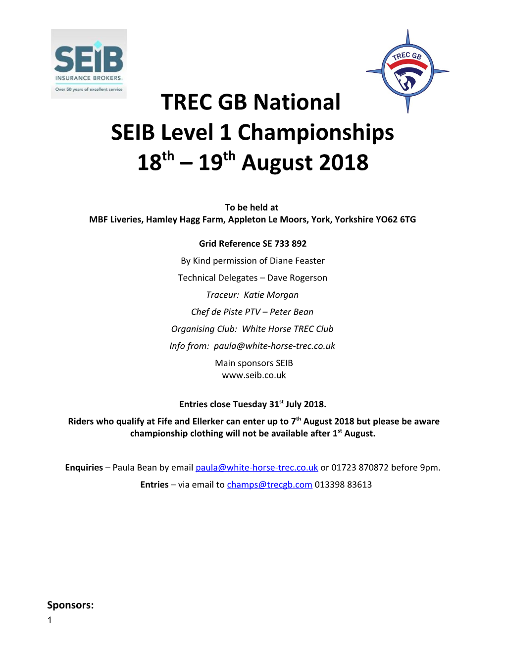TREC GB Nationalseib Level 1 Championships