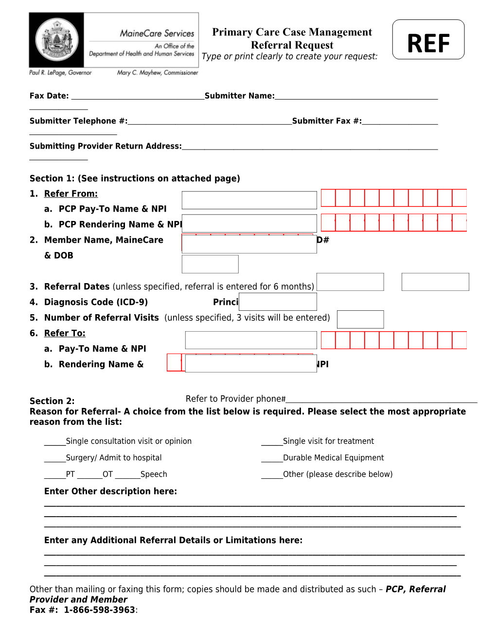 Initial Referral Request Form