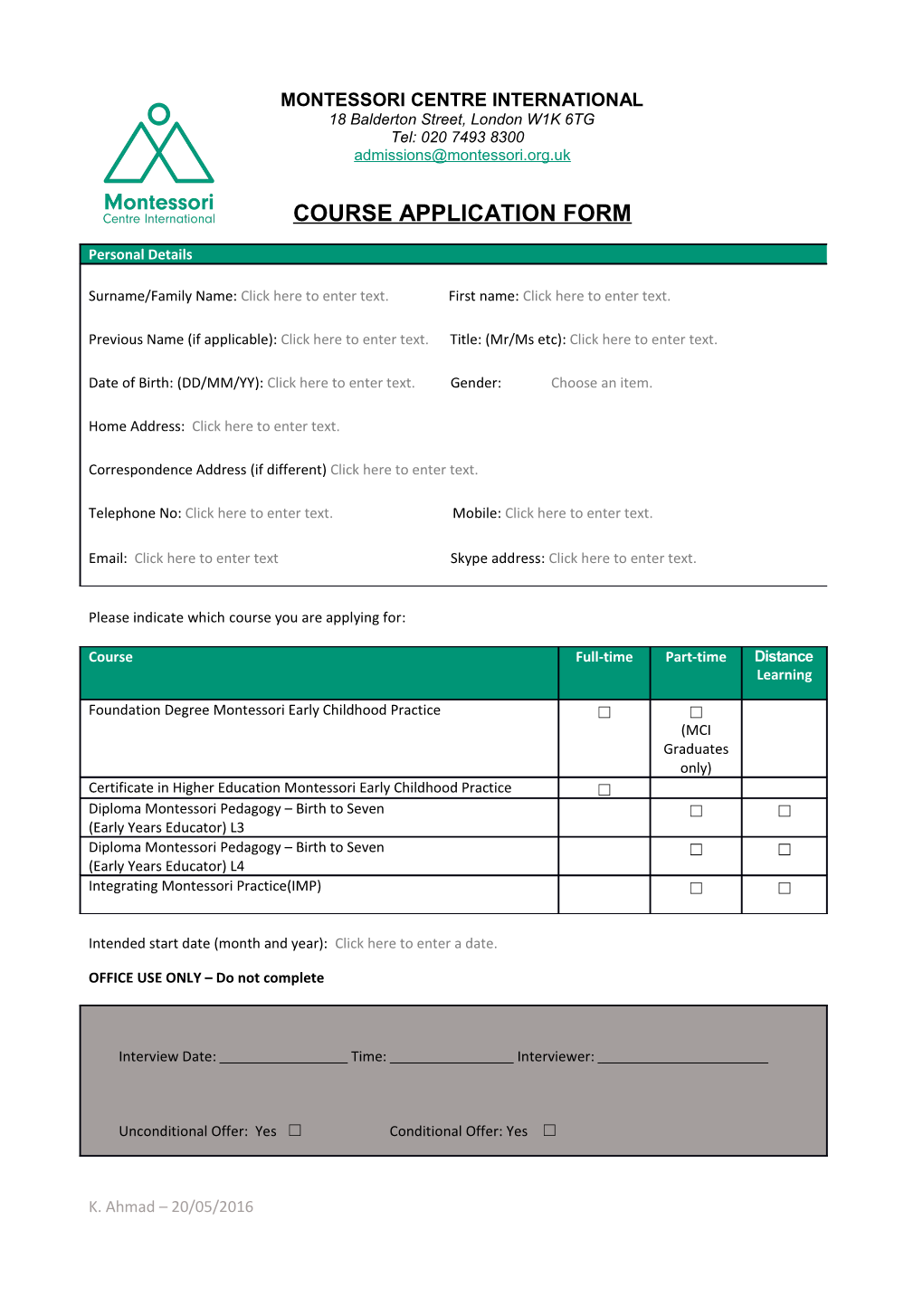 Please Indicate Which Course You Are Applying For s2