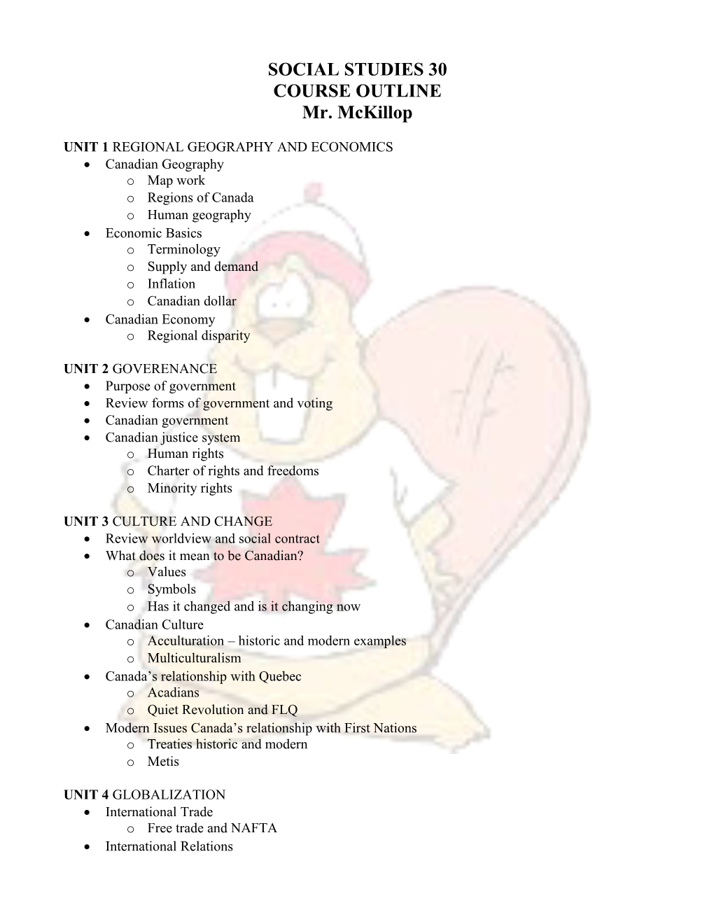 Unit 1 Regional Geography and Economics