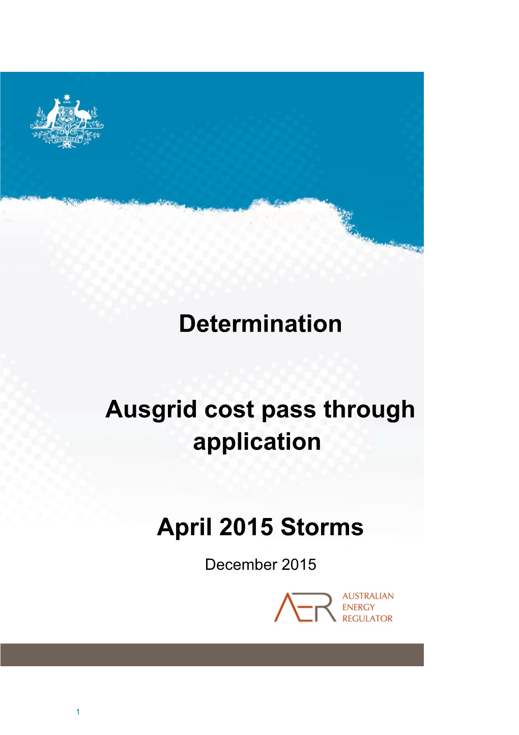 Ausgrid Cost Pass Through Application
