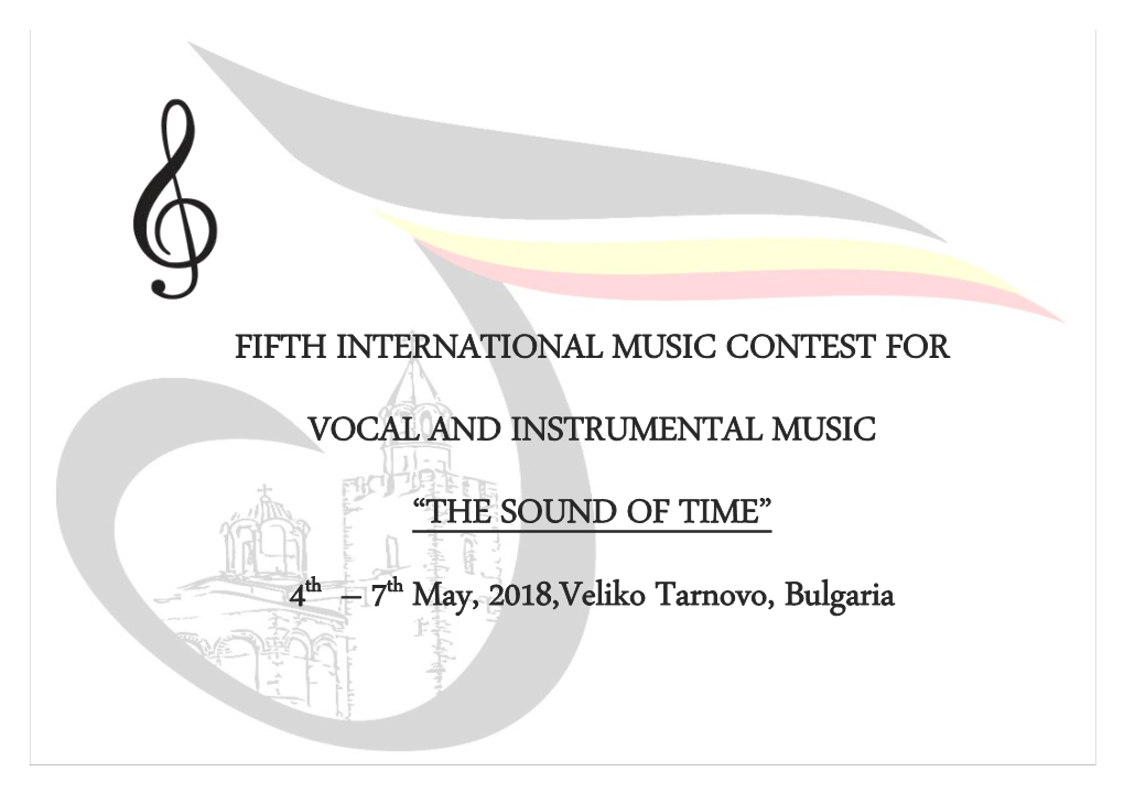 Fifth International Music Contest For