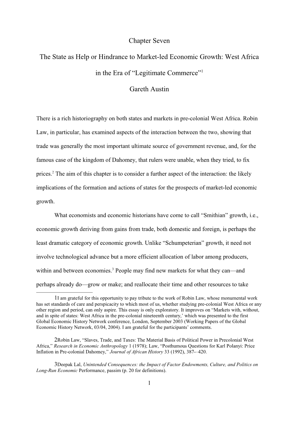 Paper for 1St GEHN Workshop, London 18-20 September 2003