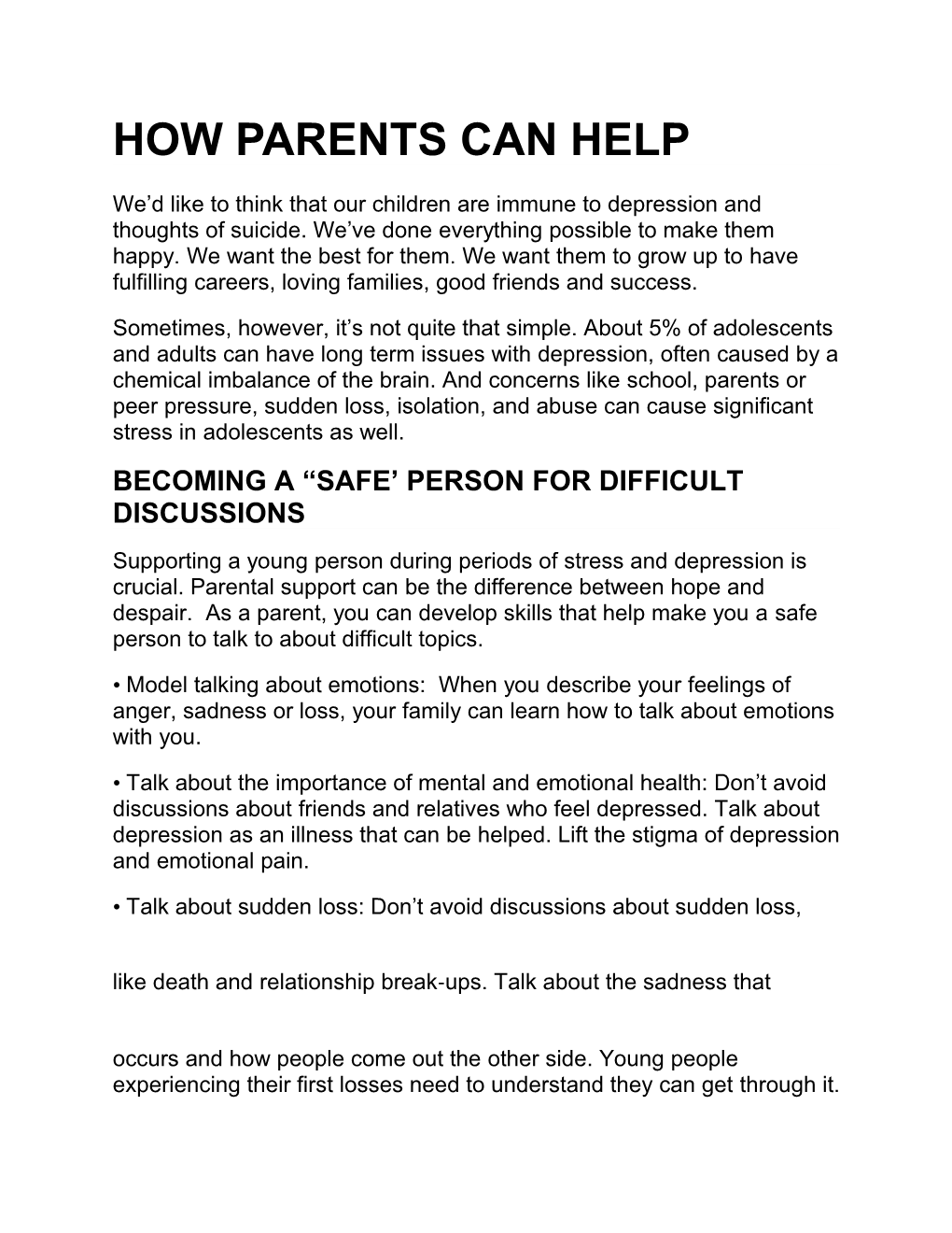 How Parents Can Help