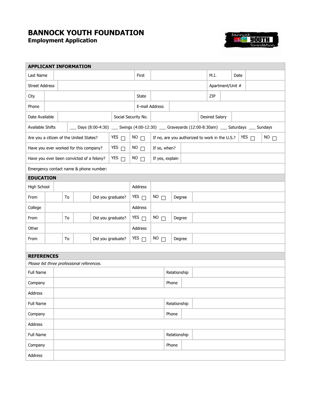 Employment Application (2-Pp.) s17