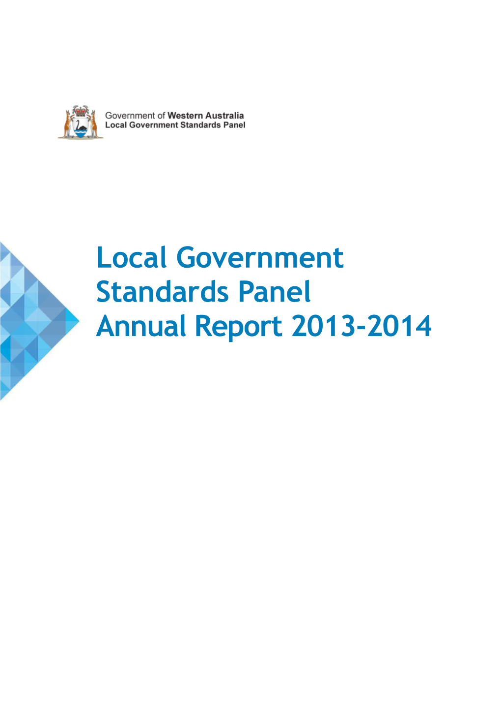 Local Government Standards Panel Annual Report 2013 - 2014