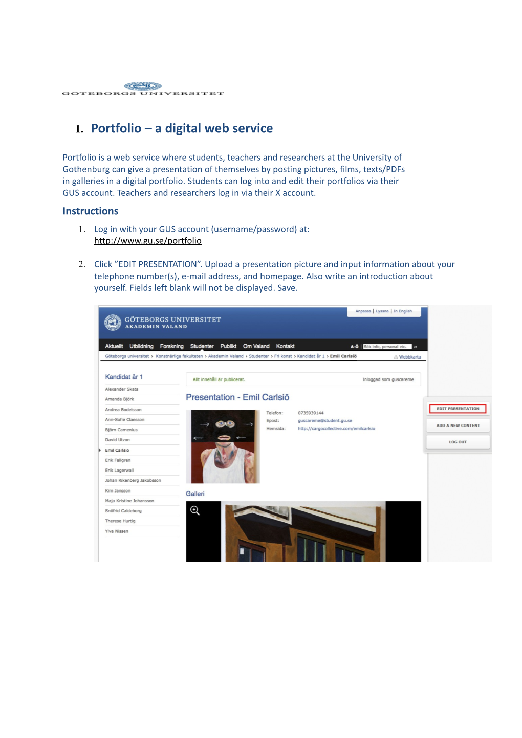 Portfolio a Digital Webservice