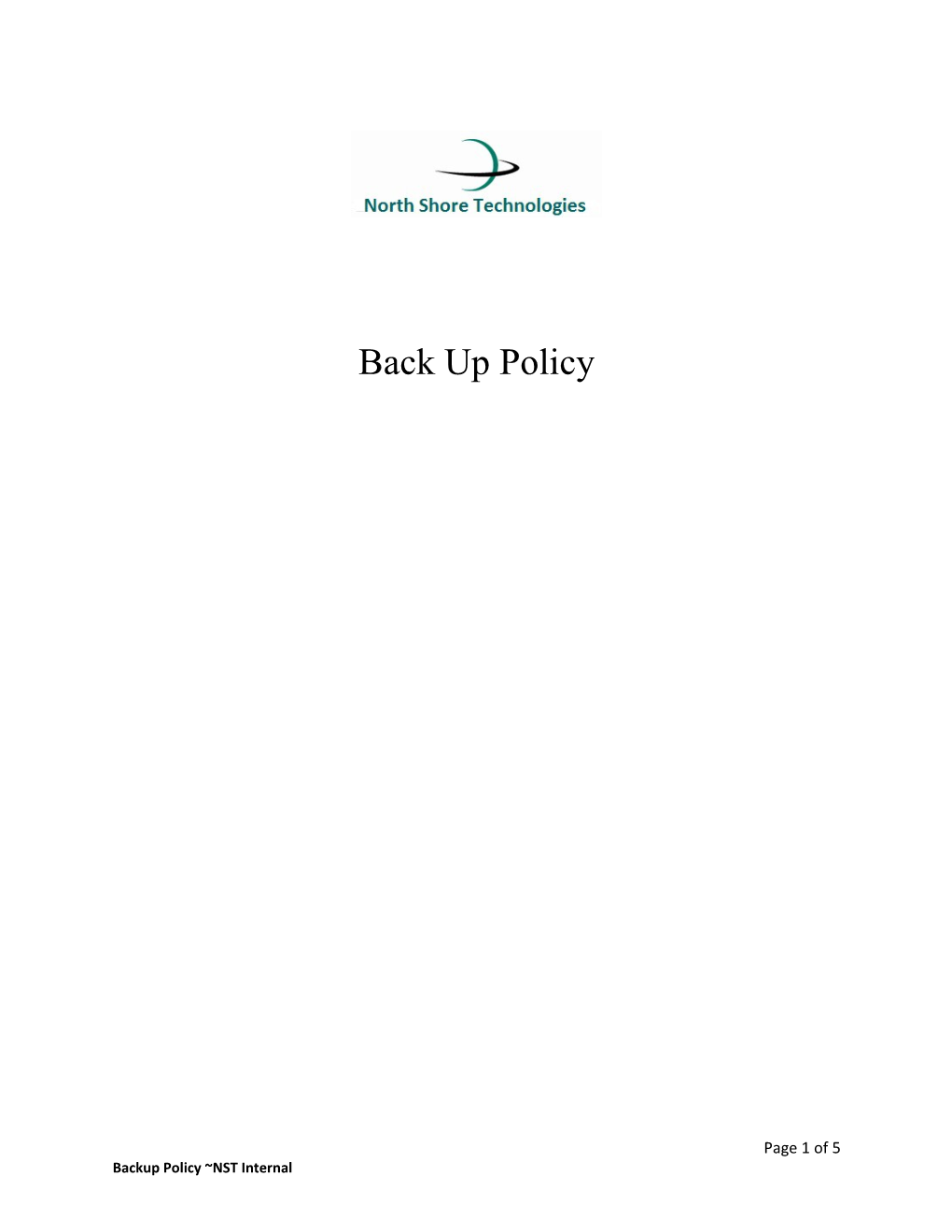 Back up Policy