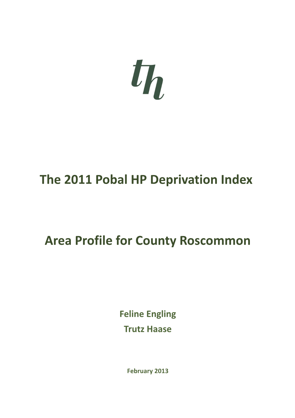The 2011 Pobal HP Deprivation Index s2
