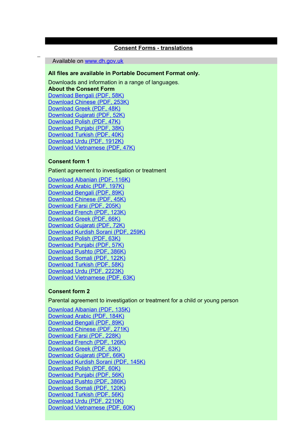 About the Consent Form