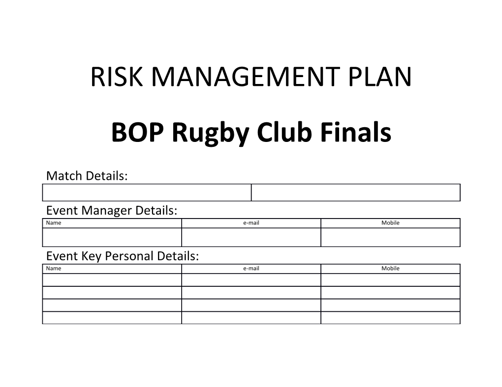Risk Management Plan s2