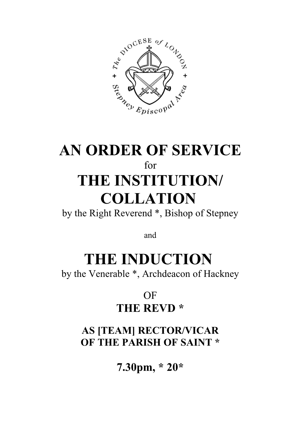 An Order of Service