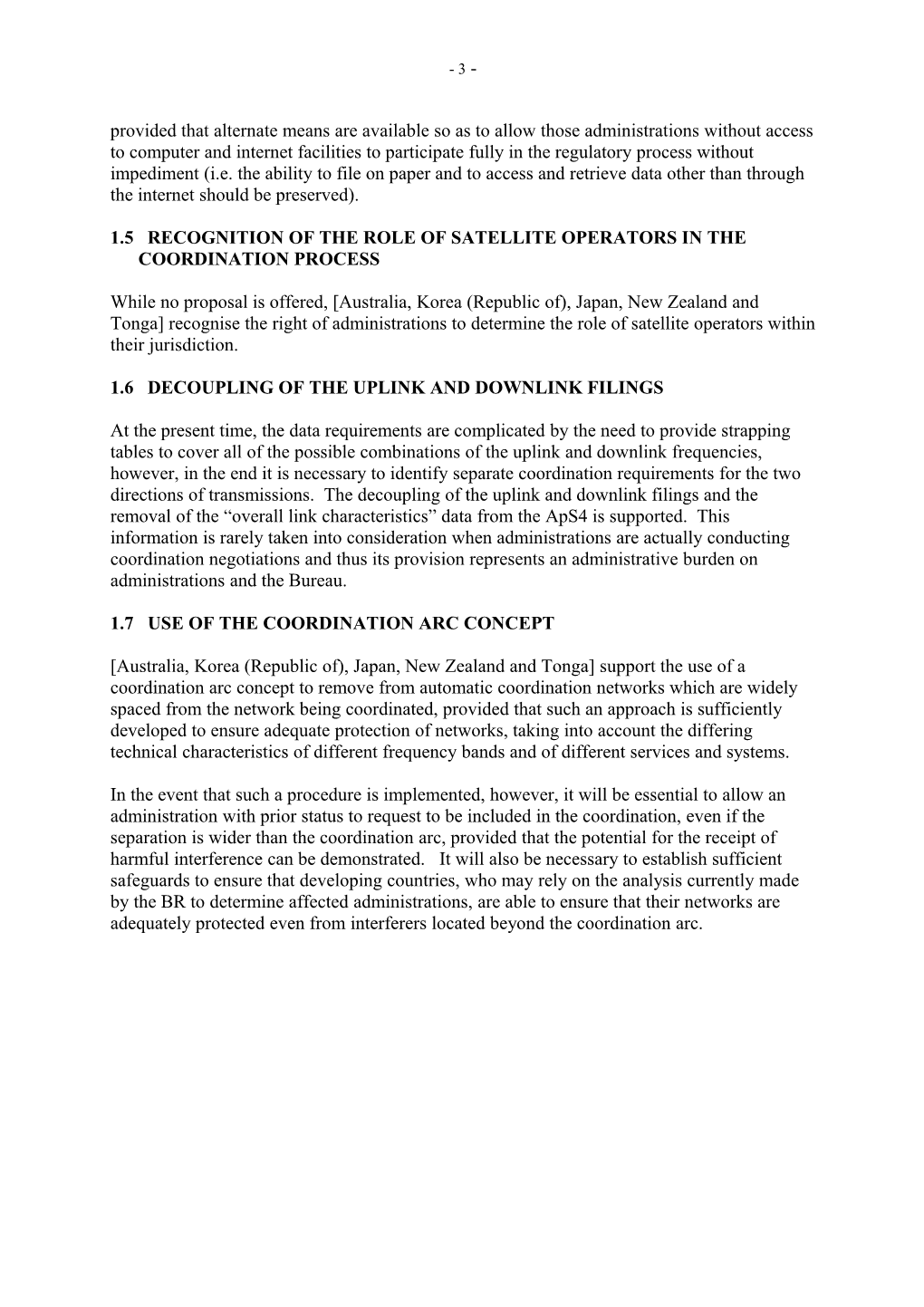 Regulatory Issues and Other Matters (Agenda Items 1, 2 and 4)