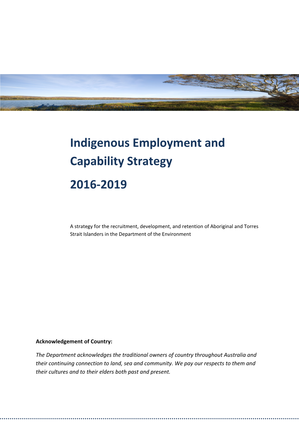 Indigenous Employment and Capability Strategy 2016-2019