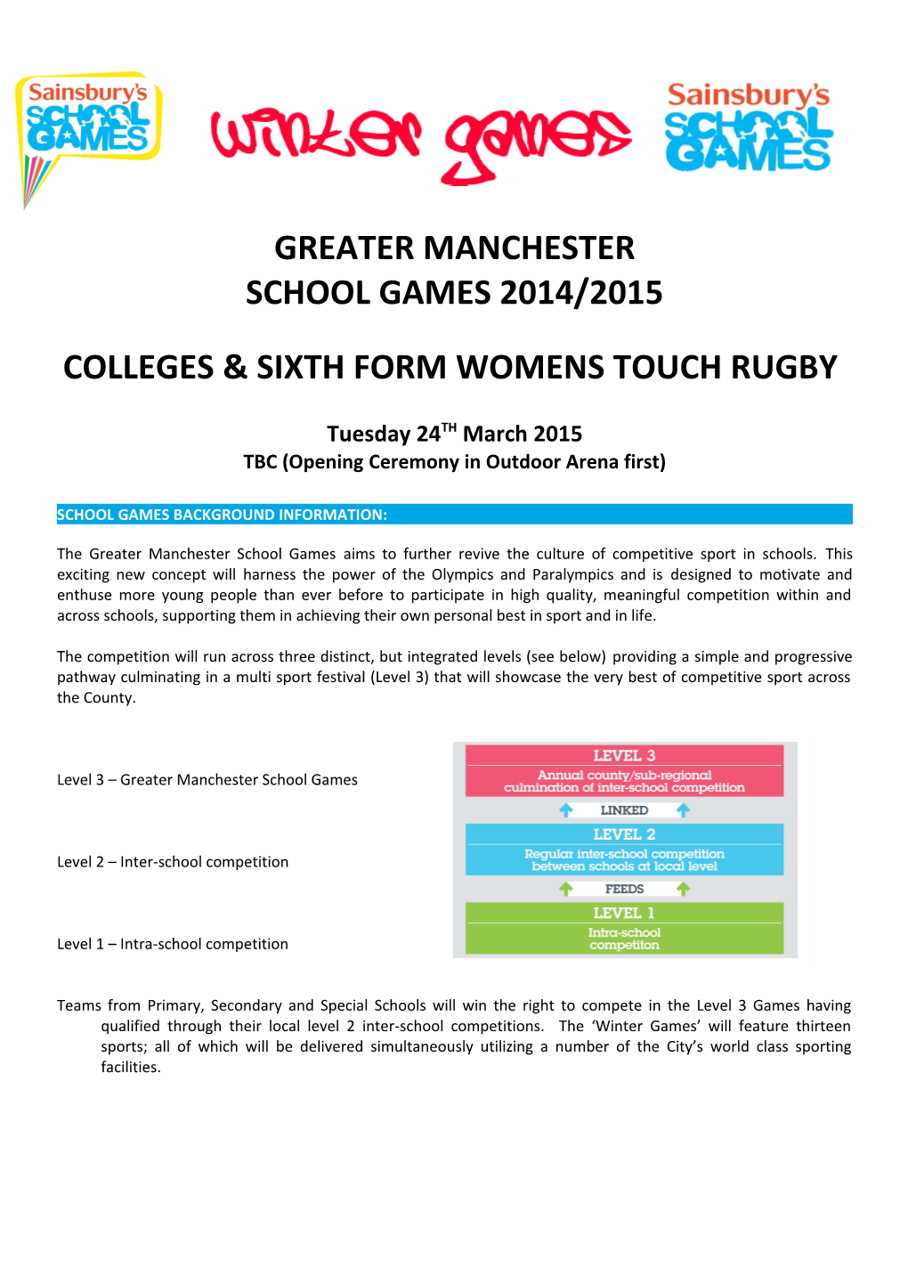 Colleges & Sixth Form Womens Touch Rugby
