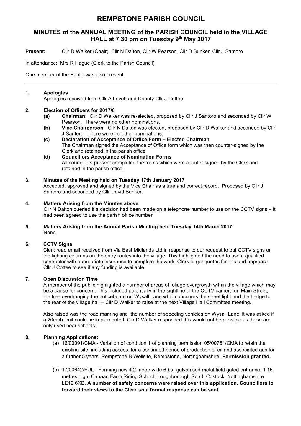 Rempstone Parish Council s1